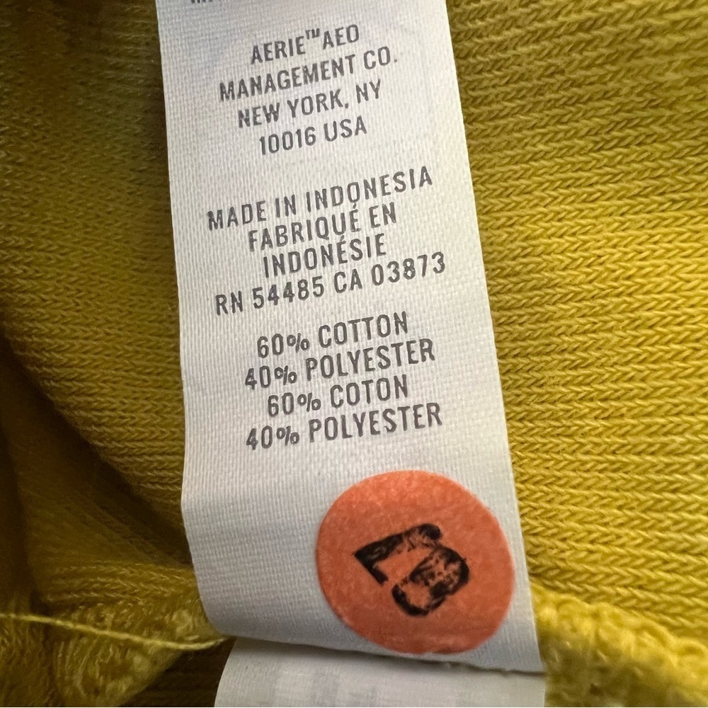 Offline by aerie Half zip mock neck terry pullover top Ladies size small yellow - Picture 6 of 8